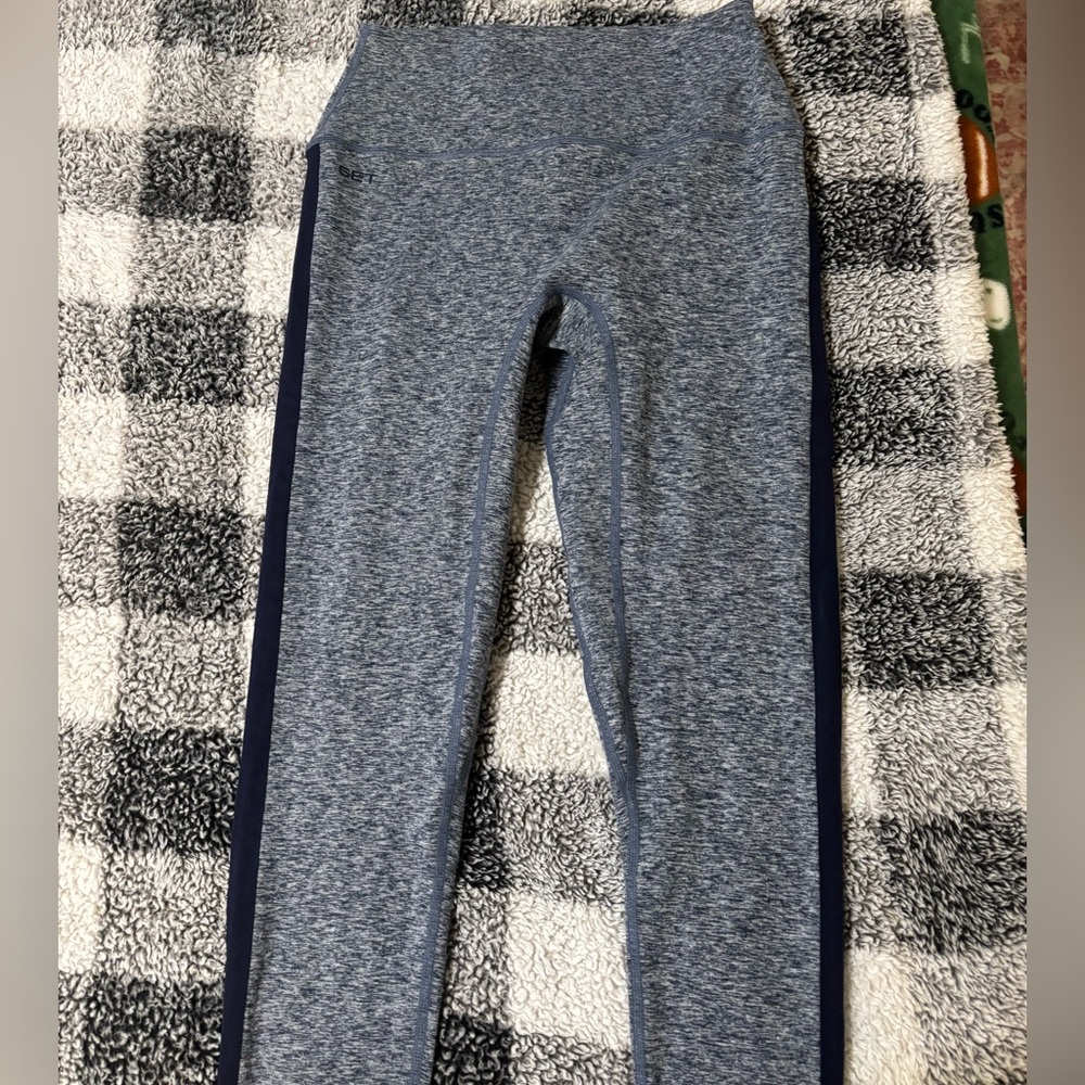 Set Active Heather Blue leggings Size Medium
